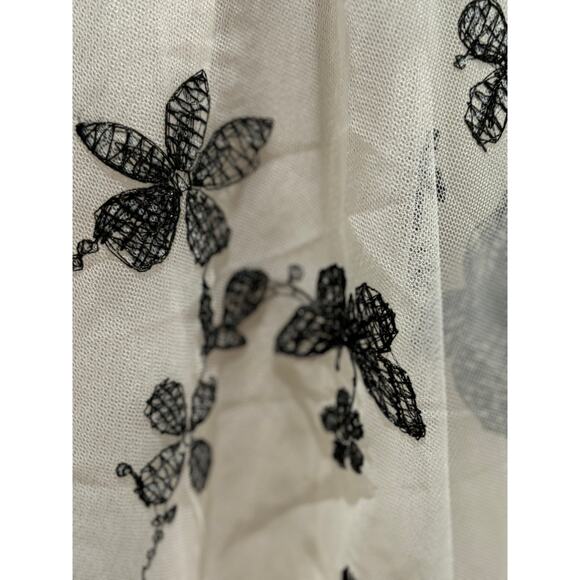 NWT Cellabie Tulle Skirt Embroidered Butterflies, Cream and Black, One Size - Picture 4 of 4
